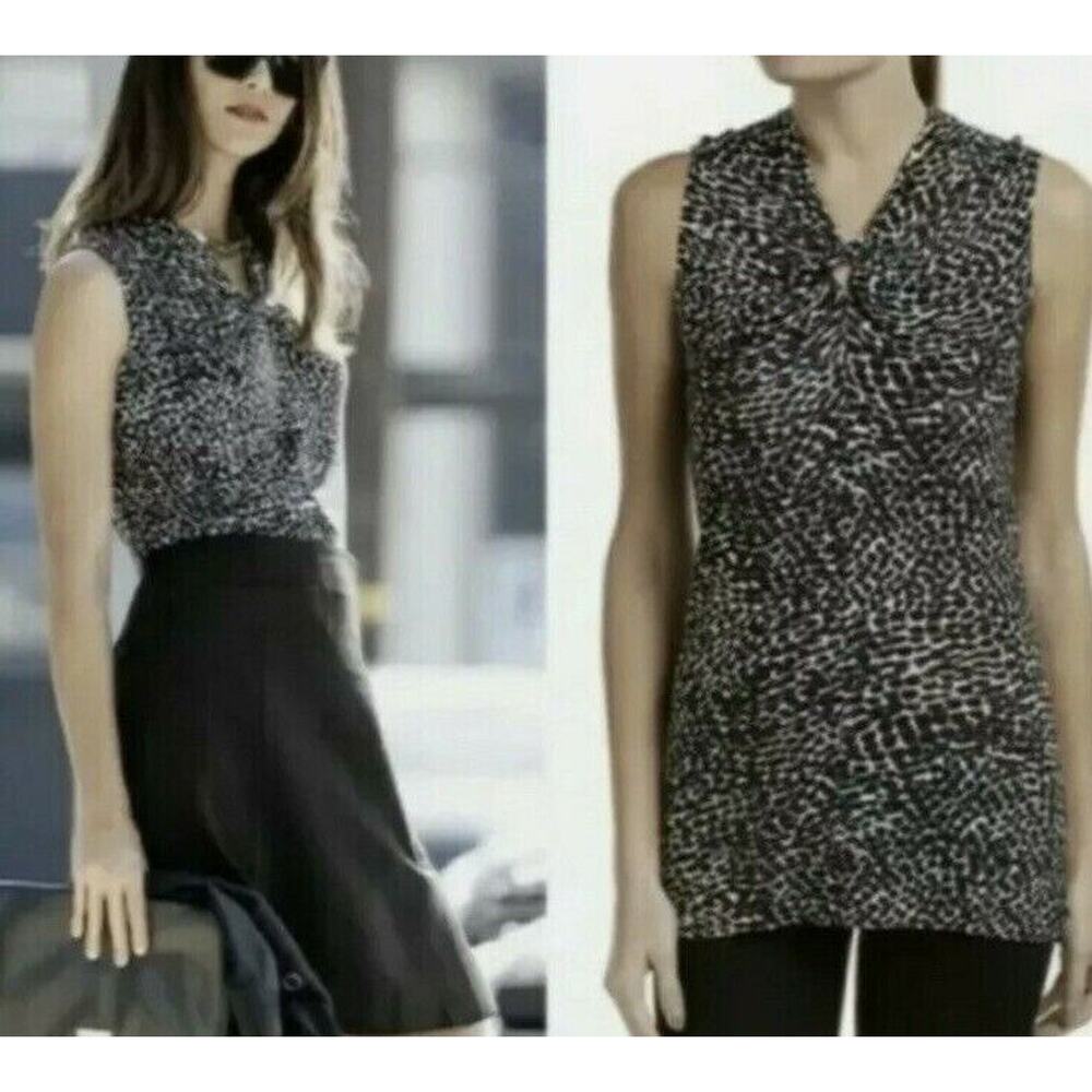 Cabi Womens Sz Small Blouse Bowie Tank Sleeveless Blouse Osaka Night Print 3242